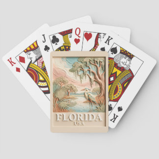 Florida-Everglades-Wildtier-Vogel-Textur-Landschaf Spielkarten