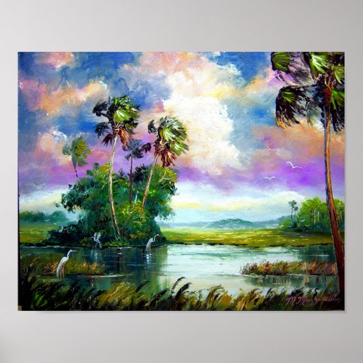 Florida Everglades Wind Painting Poster (Vorne)