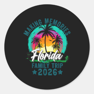 Florida-Familienreise Sommerferien 2026 Runder Aufkleber