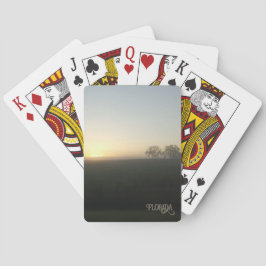 Florida Farm Morning Sunrise Natural Fotografy Spielkarten