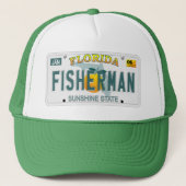 Florida Fisherman-Kennzeichen Truckerkappe (Vorderseite)
