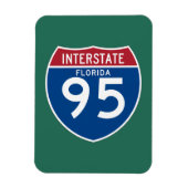 Florida FL I-95 Interstate Highway Shield - Magnet (Vertikal)