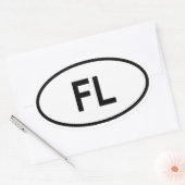 Florida ‚FL‘ Ovaler Aufkleber (Umschlag)