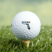 Florida FL Palm Tree and Beach Light Print Golfball (Insitu T-Shirt)