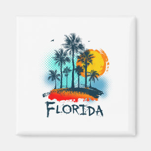 Florida Fl Sommer Miami Vibes Strand Sonnenschein  Magnet