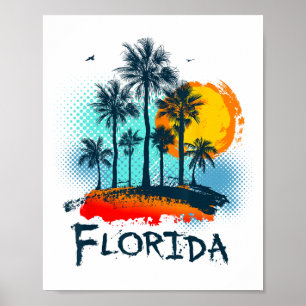 Florida Fl Sommer Miami Vibes Strand Sonnenschein  Poster