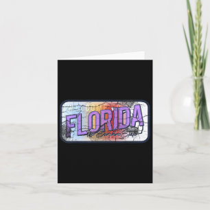 Florida Fl Summer Miami Vibes Beach Sunshine Staat Karte