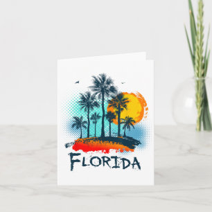 Florida Fl Summer Miami Vibes Beach Sunshine Staat Karte