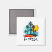 Florida Fl Summer Miami Vibes Beach Sunshine State Magnet (Vorderseite/Rückseite)