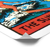 Florida FL USA Der Sunshine Staat Vintag Surfer Poster (Ecke)