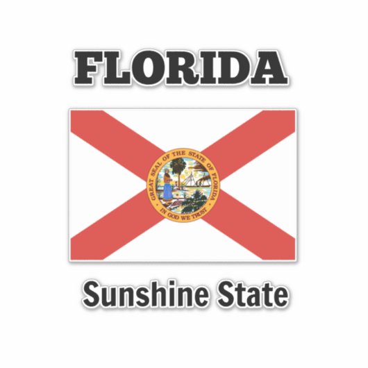 Florida Flag Aufkleber (Vorderseite)