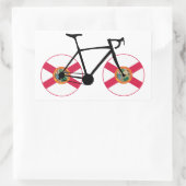 Florida Flag Cycling Rechteckiger Aufkleber (Tasche)