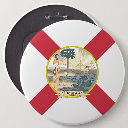 Florida Flag: Der Sonnenschein-Staat von Floridian Button (Vorne & Hinten)