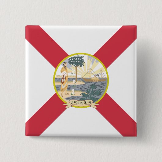 Florida Flag: Der Sonnenschein-Staat von Floridian Button (Vorderseite)