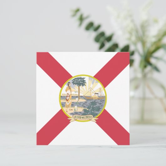 Florida Flag: Der Sonnenschein-Staat von Floridian Einladung (Stehend Vorderseite)