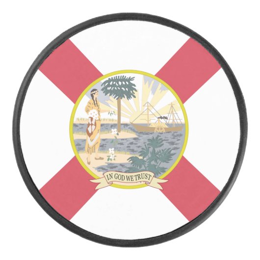 Florida Flag: Der Sonnenschein-Staat von Floridian Eishockey Puck (Vorderseite)
