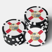 Florida Flag: Der Sonnenschein-Staat von Floridian Pokerchips (Stapel)
