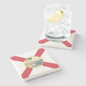 Florida Flag: Der Sonnenschein-Staat von Floridian Steinuntersetzer (Seitenansicht)