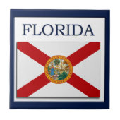 Florida Flag Design Tile Fliese (Vorderseite)