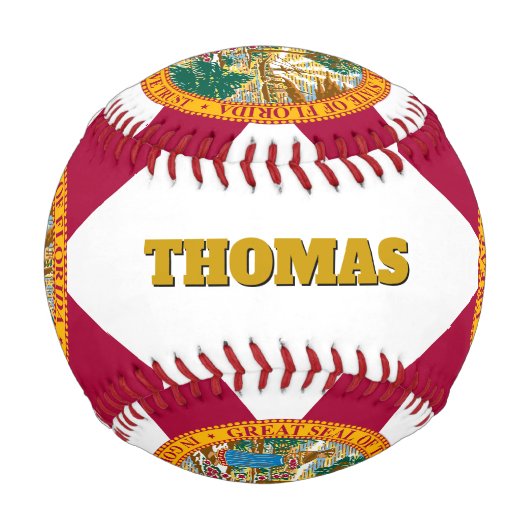 Florida Flag, Florida, Monogramm/Baseball Balls Baseball (Vorderseite)