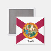 Florida Flag & Florida Staat USA / Sport Magnet (Vorderseite/Rückseite)