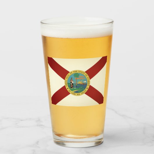 FLORIDA - Flag Glas (Vorne (Gefüllt))