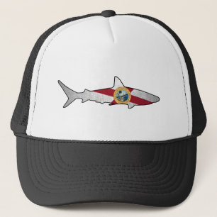 Florida Flag Hai Kontur hat Truckerkappe