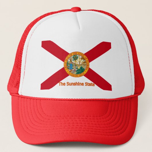Florida Flag Hat Truckerkappe (Vorderseite)