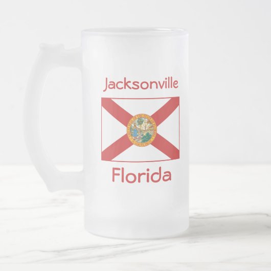 Florida Flag Karte Stadt Tasse (Links)