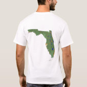 Florida Flag Map City T - Shirt (Rückseite)