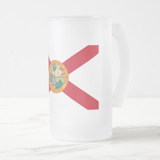 Florida Flag Mattierte Glass-Bier-Tasse Mattglas Bierglas (VorderseiteRechts)