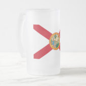 Florida Flag Mattierte Glass-Bier-Tasse Mattglas Bierglas (Vorderseite Links)