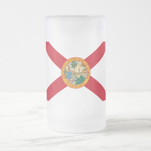 Florida Flag Mattierte Glass-Bier-Tasse Mattglas Bierglas (Mittel)