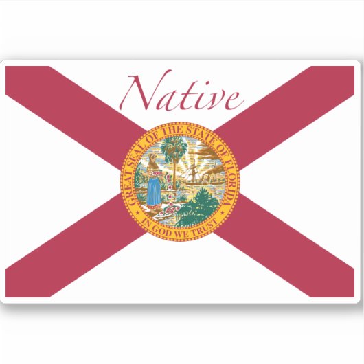 Florida Flag Native Aufkleber (Vorderseite)