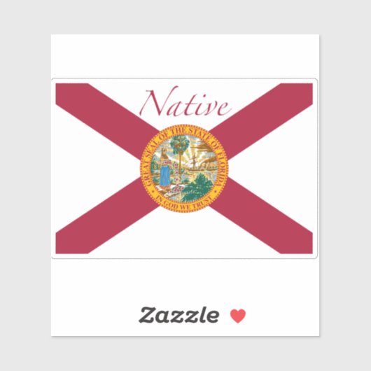Florida Flag Native Aufkleber (Blatt)