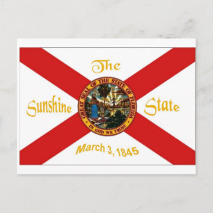 Florida Flag Postkarte