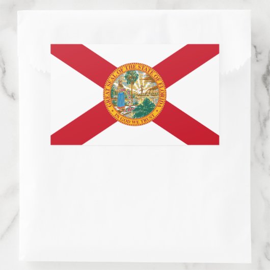 Florida Flag Rechteckiger Aufkleber (Tasche)