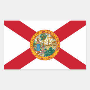 Florida Flag Rechteckiger Aufkleber