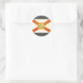 Florida-Flag Retro-Vintag Runder Aufkleber (Tasche)