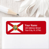 Florida Flag Rücksendeadressen-Aufkleber (Insitu)