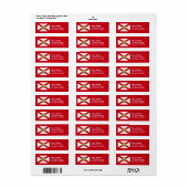 Florida Flag Rücksendeadressen-Aufkleber (Vorne)