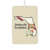 Florida Flag und Blume Orange Blossom Autolufterfrischer (Vorderseite)