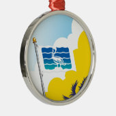 Florida-Flagge der Stadt Sankt Petersburg Ornament Aus Metall (Rechts)