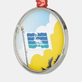 Florida-Flagge der Stadt Sankt Petersburg Ornament Aus Metall (Links)