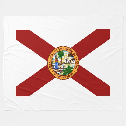 Florida-Flagge Fleecedecke (Vorderseite (Horizontal))