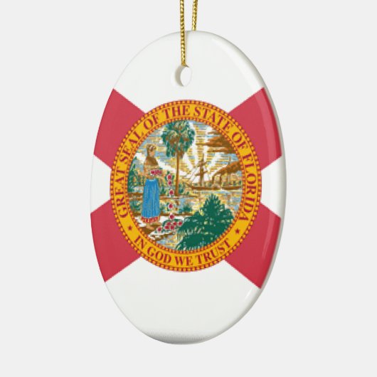 Florida-Flagge Keramikornament (Links)