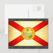 Florida-Flagge mit Sun-Kuss Postkarte (Vorne/Hinten)