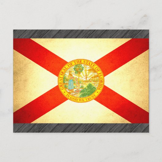 Florida-Flagge mit Sun-Kuss Postkarte (Vorderseite)
