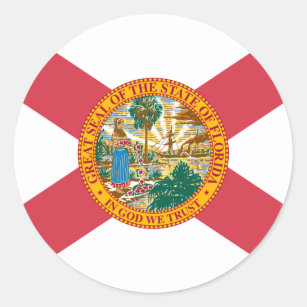 Florida-Flagge Runder Aufkleber