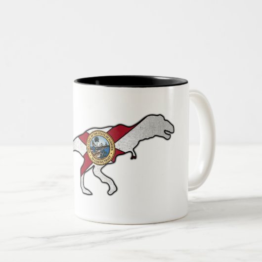 Florida-Flagge trex dinosaurer Tasse (VorderseiteRechts)